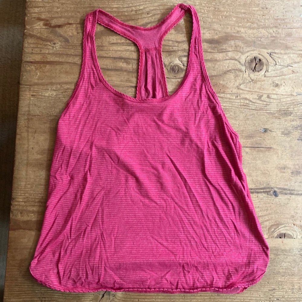 Pink lulu workout tank